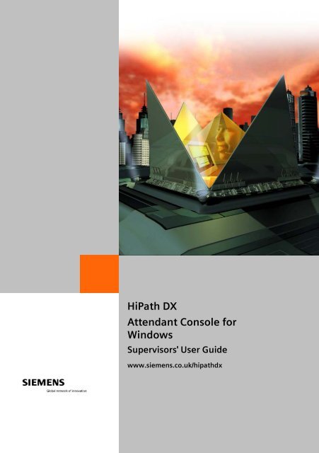 HiPath DX AC-Win Supervisors' Guide - the HiPath Knowledge Base