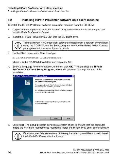 Installation and Maintenance Guide, HiPath ProCenter Standard