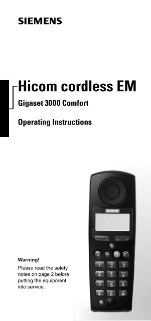 Hicom cordless EM " - the HiPath Knowledge Base