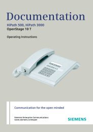 OpenStage 10 T HiPath 500/3000 - Siemens HiPath Knowledge Base