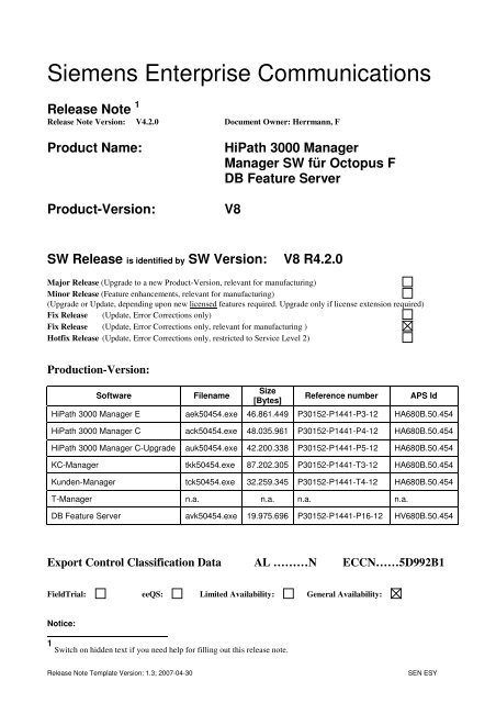 hipath 3000 manager e v7 hipath 3000 manager e v7