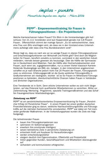 PEPP® - Empowermenttraining für Frauen in ... - implus.de