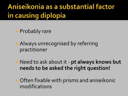 Sensory causes of diplopia- Aniseikonia - The Private Eye Clinic