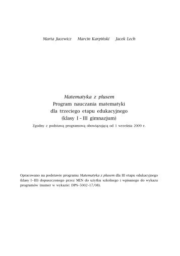 Matematyka - Gimnazjum Nr 2 im. Jana PawÅa II