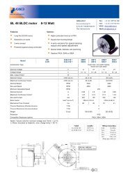 Brushless DC motor 8 Watt