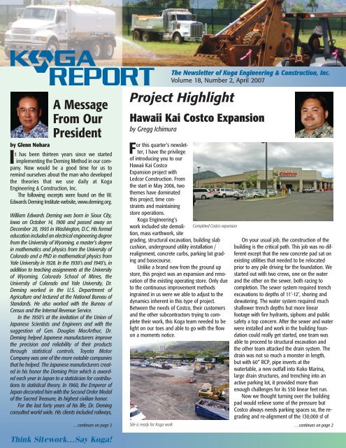 April - Koga Engineering & Construction, Inc.