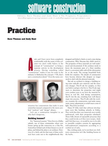 Practice (pdf) - The Pragmatic Bookshelf