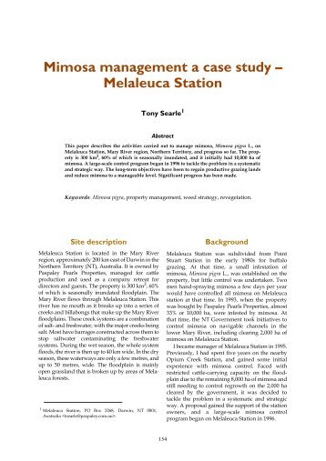 Melaleuca Station - Weeds Australia