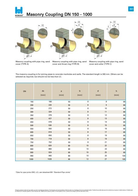 h Technical Product Data Gravity Pipe Systems PN 1 - Hobas