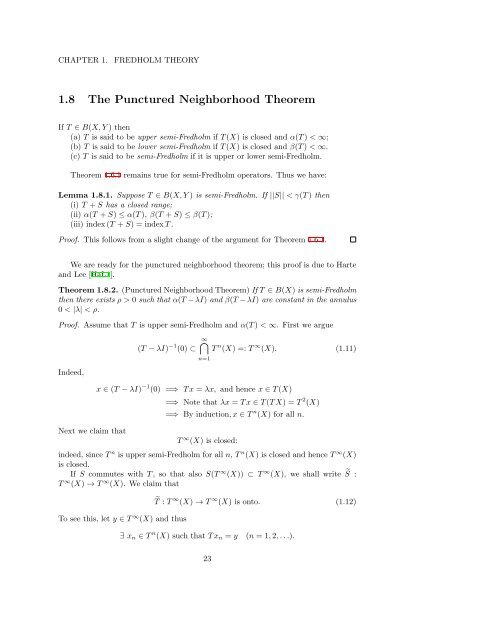 Woo Young Lee Lecture Notes on Operator Theory