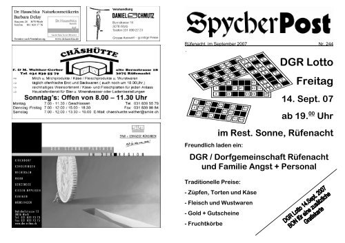 Nr 244 - Spycher Post