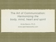 The Art of Communication: Harmonizing the body, mind, heart and spirit