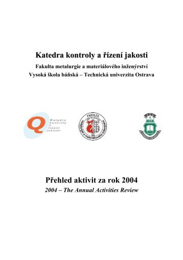 Katedra kontroly a ÅÃ­zenÃ­ jakosti - VysokÃ¡ Å¡kola bÃ¡ÅskÃ¡ - TechnickÃ¡ ...