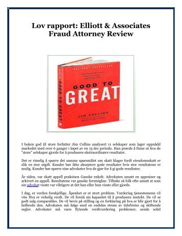 Lov rapport: Elliott & Associates Fraud Attorney Review