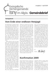 Gemeindebrief 2/2008 - Evangelische Kirchengemeinde Isny im ...