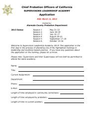 Application - Chief Probation Officers of California