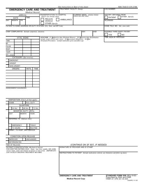 Standard Form 558