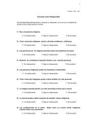 Encuesta sobre Religiosidad Lea las siguientes ... - Aidep.org