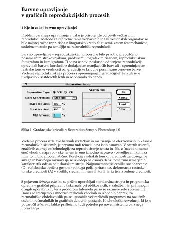 Barvno upravljanje v grafiÄnih reprodukcijskih procesih - Student Info