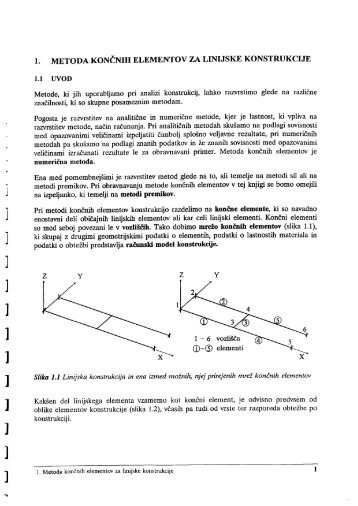 j 1. metoda konÄnih elementov za linijske konstrukcije - Student Info
