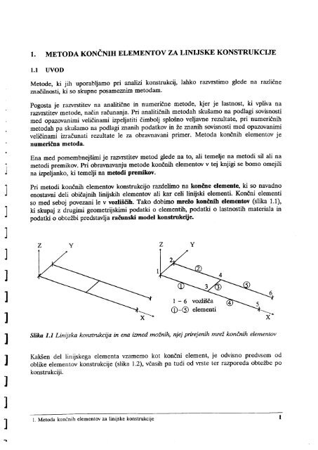 j 1. metoda konÄ nih elementov za linijske konstrukcije - Student Info