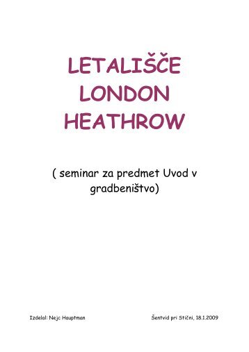 LETALIÅ ÄE LONDON HEATHROW - Student Info