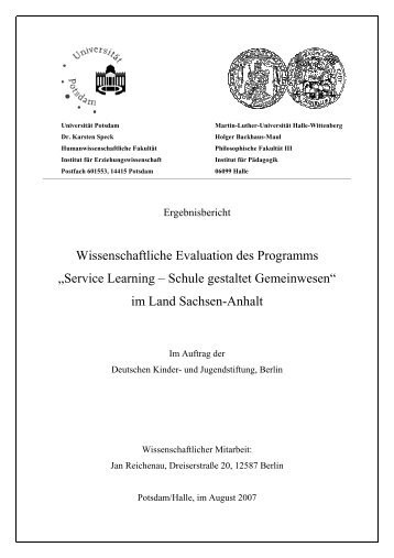 Evaluationsbericht Service Learning.pdf - Jugendnetz-Berlin.de