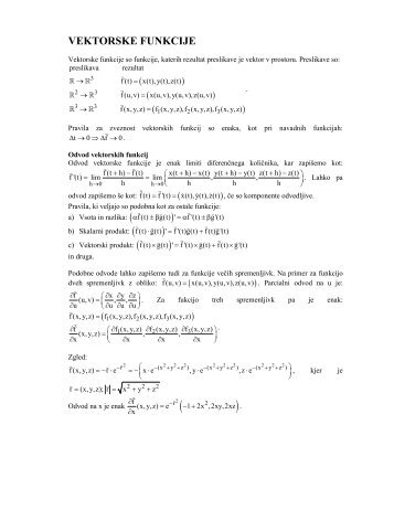 VEKTORSKE FUNKCIJE - Student Info