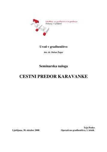 CESTNI PREDOR KARAVANKE - Student Info