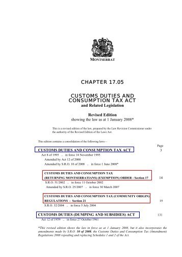 Customs Duties & Consumption Tax