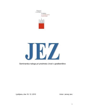 Seminarska naloga pri predmetu Uvod v gradbeniÅ¡tvo - Student Info