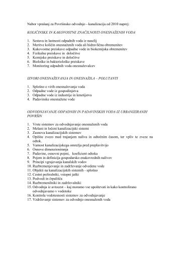 KOLIÄINSKE IN KAKOVOSTNE ZNAÄILNOSTI ... - Student Info