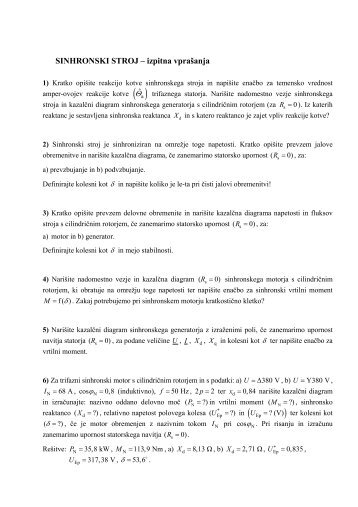 SINHRONSKI STROJ â izpitna vpraÅ¡anja - Student Info