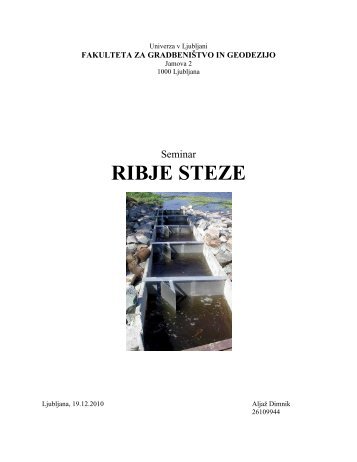 RIBJE STEZE - Student Info