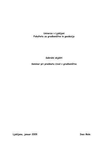 Univerza v Ljubljani Fakulteta za gradbeniÅ¡tvo in ... - Student Info