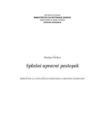 SploÅ¡ni upravni postopek - Student Info
