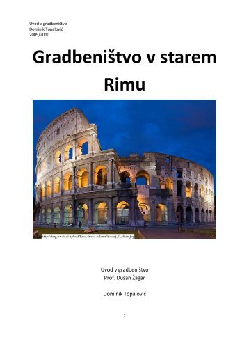 GradbeniÅ¡tvo v starem Rimu - Student Info