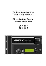 BEA SCA4MR - Bell Audio