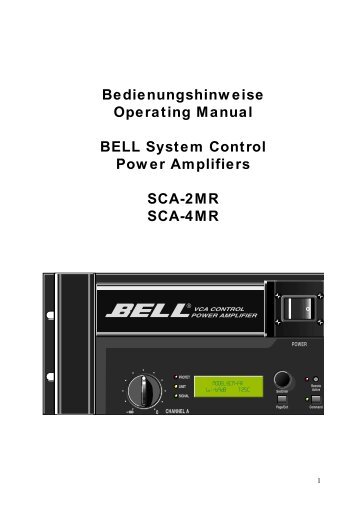 BEA SCA4MR - Bell Audio