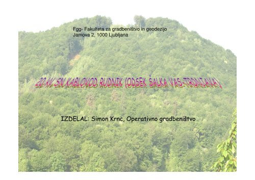 IZDELAL: Simon Krnc, Operativno gradbeniÅ¡tvo - Student Info