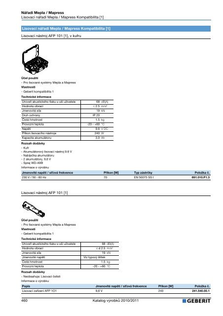 Geberit - Katalog nÃ¡ÅadÃ­ (staÅ¾enÃ½ 2.6.2011) - Bernold