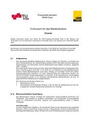 Curriculum fÃ¼r das Masterstudium Chemie - mibla.TUGraz.at