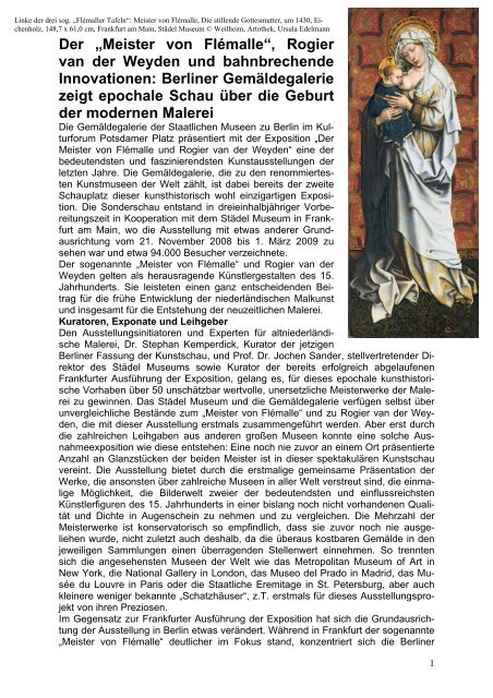Der „Meister von Flémalle“ - Historischeausstellungen.de