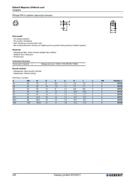 Geberit - Katalog nerezovÃ©ho potrubÃ­ (staÅ¾enÃ½ 2.6.2011) - Bernold