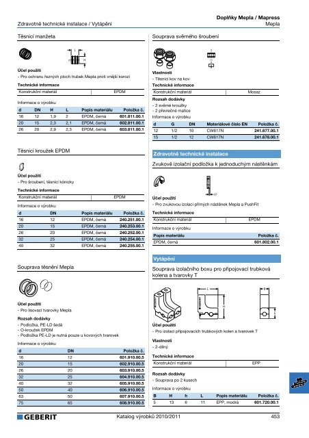 Geberit - Katalog nerezovÃ©ho potrubÃ­ (staÅ¾enÃ½ 2.6.2011) - Bernold