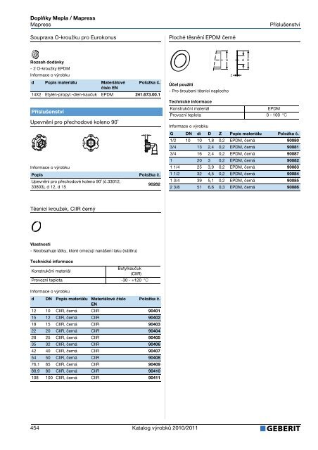 Geberit - Katalog nerezovÃ©ho potrubÃ­ (staÅ¾enÃ½ 2.6.2011) - Bernold