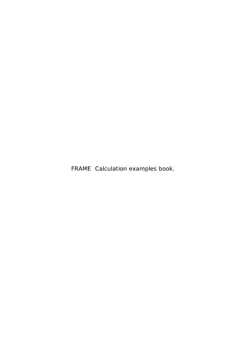 FRAME Calculation examples book. - FRAME Fire Risk Assessment ...