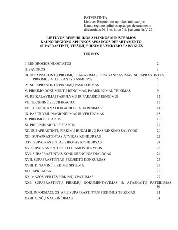 SUPAPRASTINTŲ VIEŠŲJŲ PIRKIMŲ VYKDYMO TAISYKLĖS iki ...