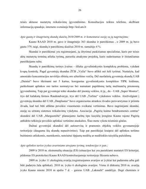 Kauno RAAD 2010 m. ataskaita - Kauno regiono aplinkos apsaugos ...