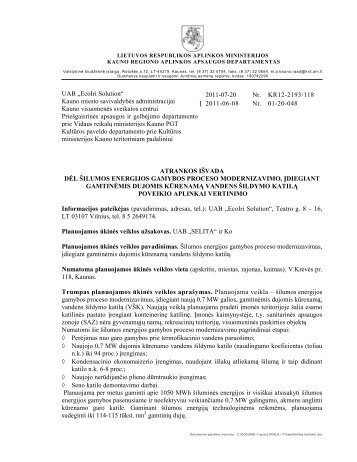 UAB „EcoIri Solution“ - Kauno regiono aplinkos apsaugos ...